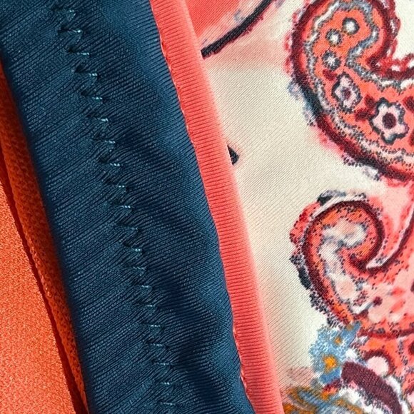 Wonderfly One Piece Halter Lace-Up Back Strappy Swimsuit Paisley Print - Picture 5 of 10